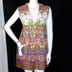 NWT Anthropologie RAGA Embroidered Floral Cotton Dress SMALL